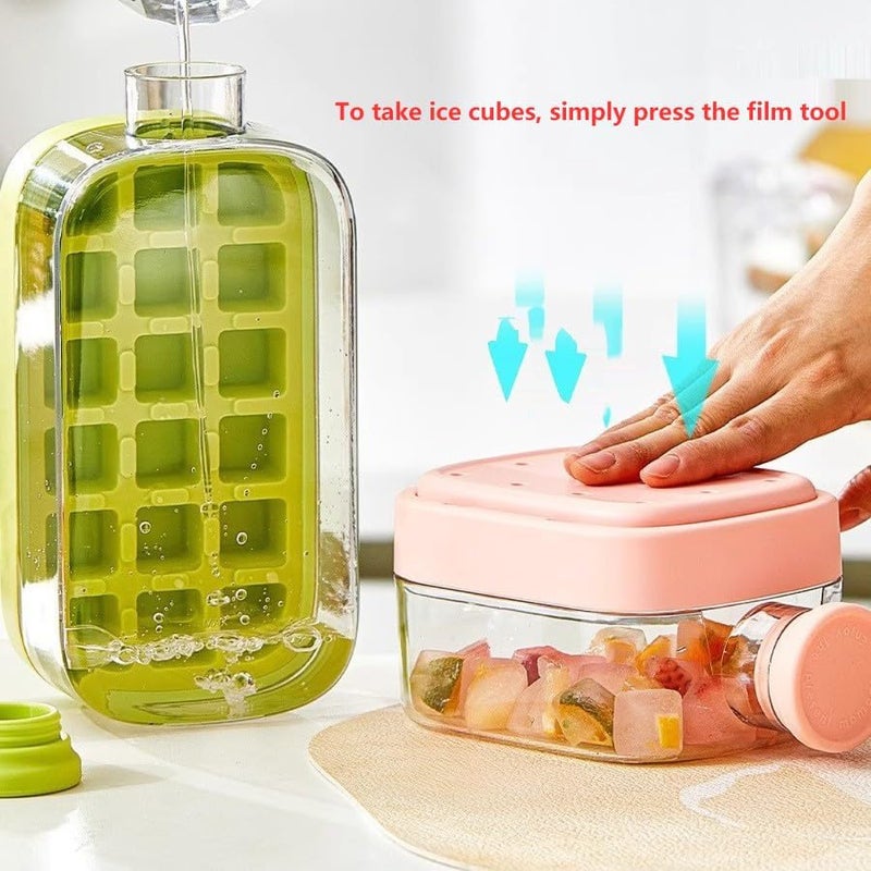 Food-Grade Ice Cube Trays with Press & Molds - Versatile Ice Making Box - Image 3