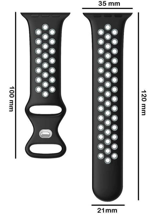 Koodmax - Apple Watch Perforated Nike Sport Band Strap Series 9 Ultra 2 Compatible S-M 42 44 45MM - Image 1