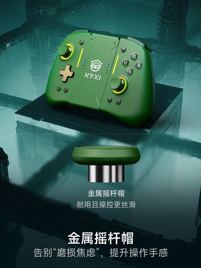 Nyxi Hyperion Sj02 Split Pro Game Controller for Nintendo Switch JoyCon, Left/Right Grips, with Bag, Green - Image 5