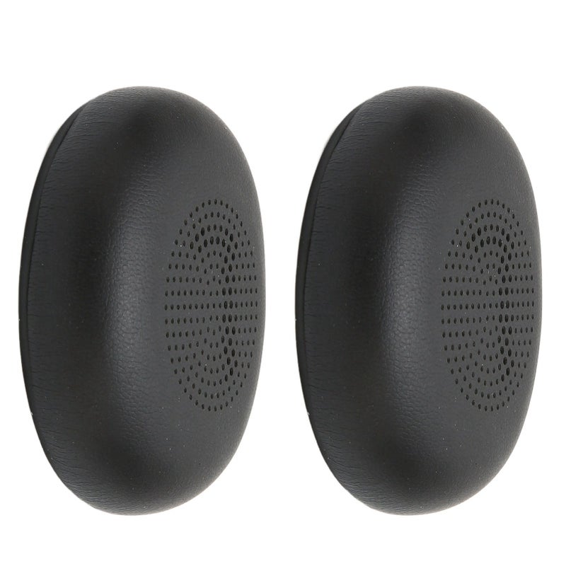 Replacement Ear Pads 1 Pair Black High Density Memory Foam Soft Protein Leather Sturdy Sound Isolation - Easy Install Headphone Earpads for Elite 45h Evolve2 65 MS UC Headphones - Image 2