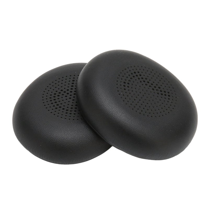 Replacement Ear Pads 1 Pair Black High Density Memory Foam Soft Protein Leather Sturdy Sound Isolation - Easy Install Headphone Earpads for Elite 45h Evolve2 65 MS UC Headphones - Image 4