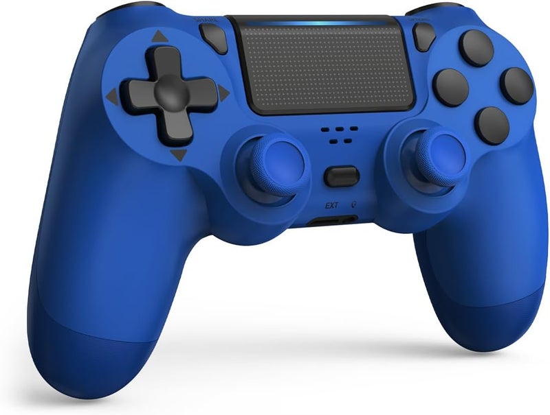 TIANHOO Wireless Controller for PS4, with Vibration Feedback, Motion Sensing, Touchpad, Light Bar, Share, Speaker, 3.5mm Headphone Jack (Blue) - Image 3
