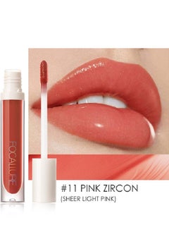 FOCALLURE High Shine Lip Glow Pink Zircon FA-153 -11  - Image 1