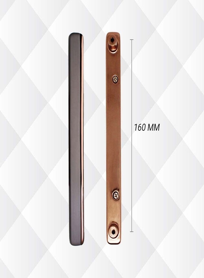 VOLO Black- Rose Gold Cabinet/Wardrobe Door Handles/Cupboard Drawer Pull Handle/Kitchen Drawer Pulls (Knob_S-178), Black- Rose Gold Finish (96 mm, 2) - Image 3