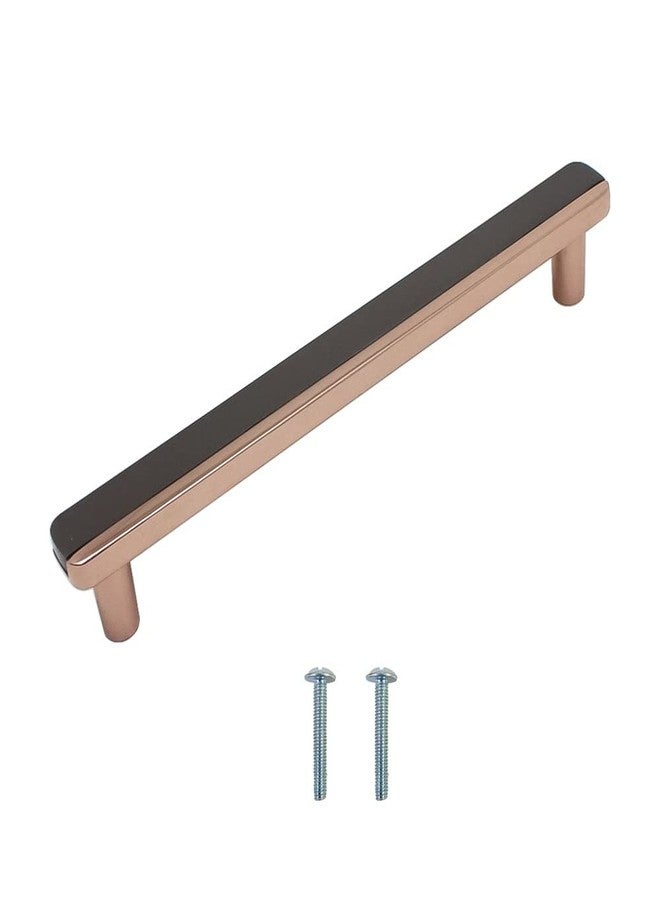 VOLO Black- Rose Gold Cabinet/Wardrobe Door Handles/Cupboard Drawer Pull Handle/Kitchen Drawer Pulls (Knob_S-178), Black- Rose Gold Finish (96 mm, 2) - Image 1