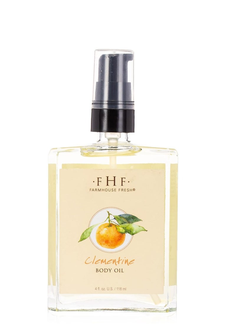 FarmHouse Fresh FarmHouse Fresh Clementine Body Oil, Orange, 4 Fl Oz (Pack of 1)  - Image 1