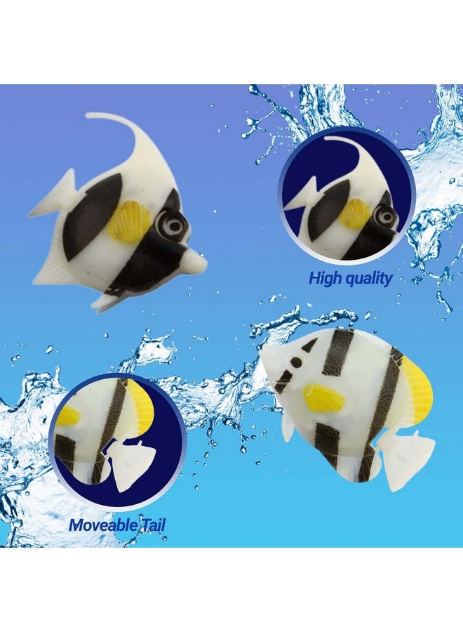 إيميلي بيتس 10 قطع من الأسماك البلاستيكية المتحركة العائمة الاصطناعية زينة الأسماك للعب المنزلية والمكتبية وحوض السمك وحوض السمك (مزيج الألوان) - Image 5