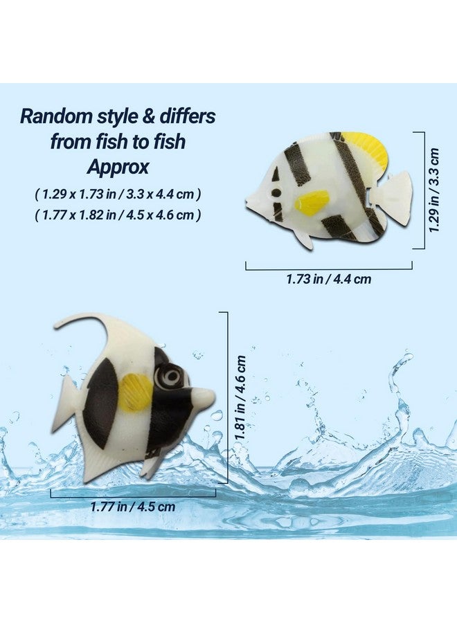 إيميلي بيتس 10 قطع من الأسماك البلاستيكية المتحركة العائمة الاصطناعية زينة الأسماك للعب المنزلية والمكتبية وحوض السمك وحوض السمك (مزيج الألوان) - Image 3
