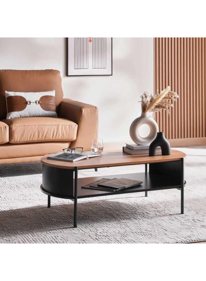 Pan Home CORTEZ COFFEE TABLE MELAMINE - NATURAL BLACK - Image 1