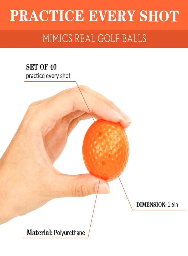 Bac-kitchen 40 Pack Foam Golf Practice Balls - Realistic Feel and Limited Flight Training Balls for Indoor or Outdoor - Image 3
