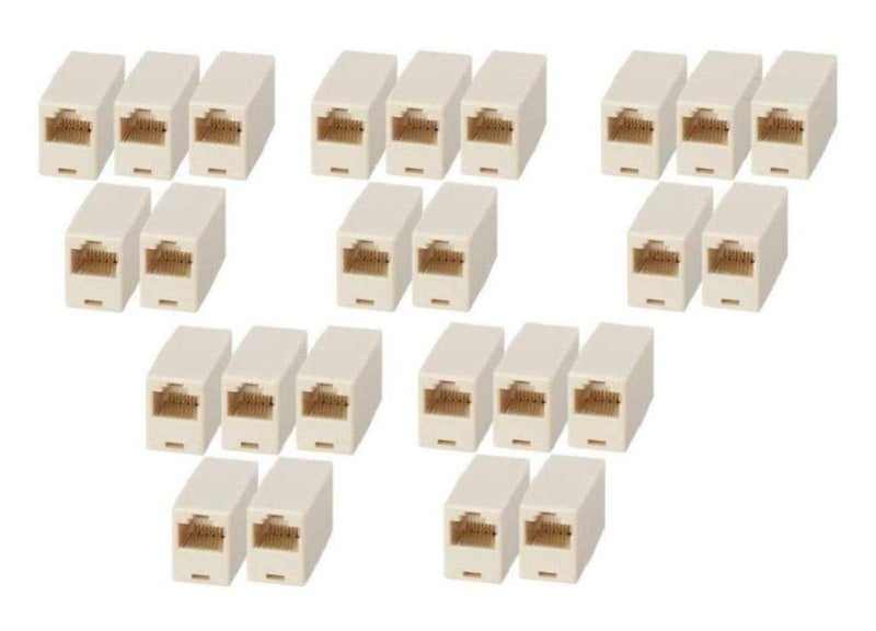 Sadow RJ45 Coupler Plug Network Ethernet LAN Cable Jointer Connector Adapter for Computer Cables & Connectors |Cat-5, Cat-6,Cat-6E Cable Joiner/Connector (Pack of 25)