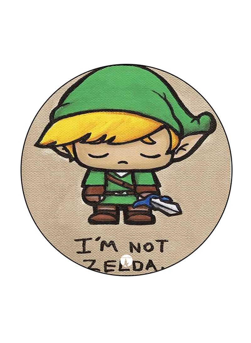 RKN Video Game The Legend Of Zelda Printed Mouse Pad Round  Multicolour