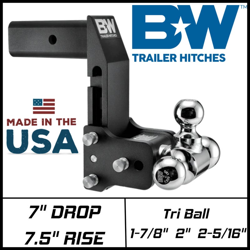 B&W Trailer Hitches B&W MultiPro Tow & Stow - Fits 2.5" Receiver, Tri-Ball (1-7/8" x 2" x 2-5/16") 18,000 GTW - TS20067BMP - Image 5