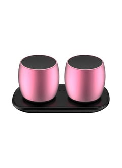 NIBEMINENT Stereo Bluetooth Speaker With Charging Dock Rose Gold  - Image 1
