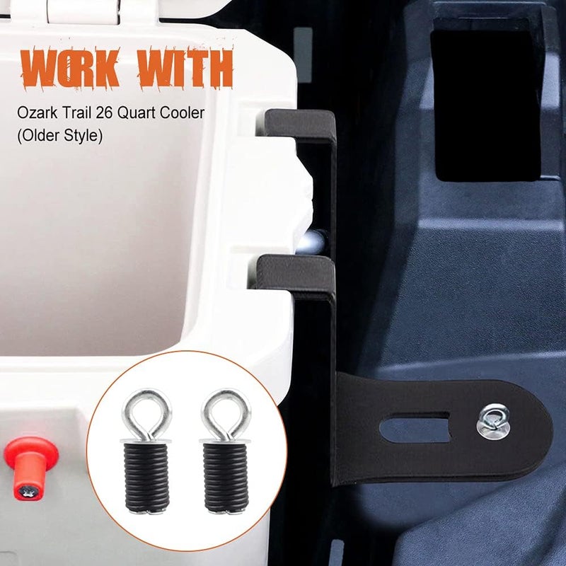 NORTHYUN RZR Cooler Mounts Bracket with UTV Anchor for Ozark 26 Cooler - Compatible with Polaris RZR XP Turbo (2PCS) - Image 4