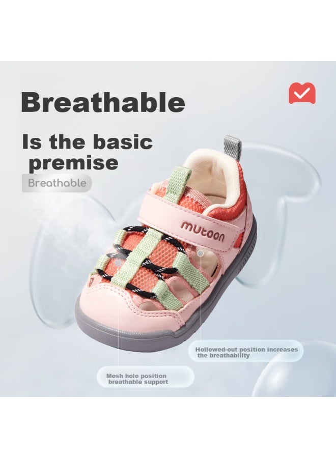 Shepherd Boy Mucun Children's Shoes Boys' Peep Toe Sandals Summer Girls' Baby Soft Bottom Shoes Mocha 25 - Image 2