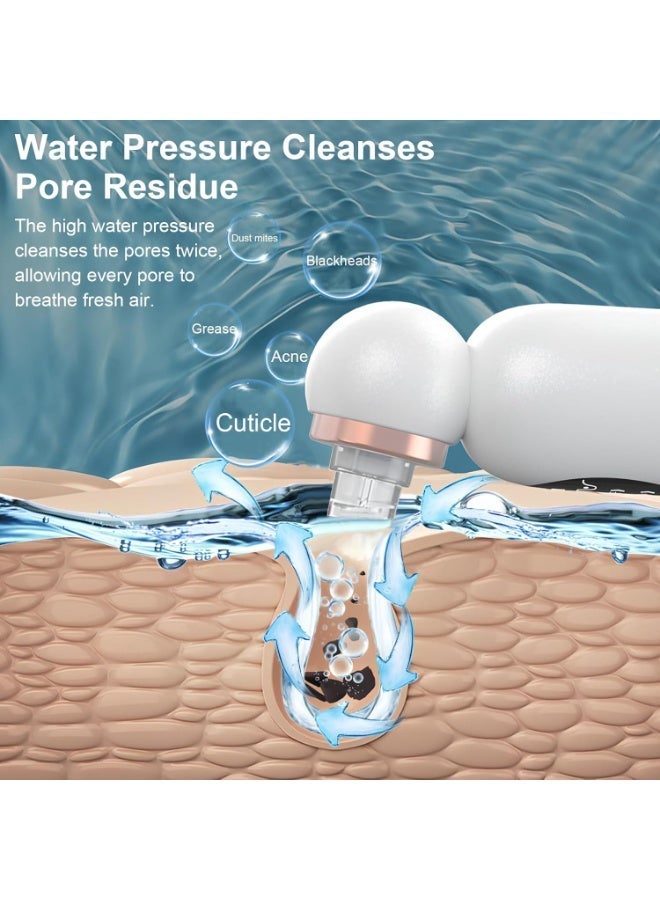 Electric Facial Oil Suction & Pore Cleaner Device, Blackhead Remover with Mini Water Bubble System, USB Rechargeable Deep Pore Cleaning Tool with Multiple Modes and Suction Heads - Image 4