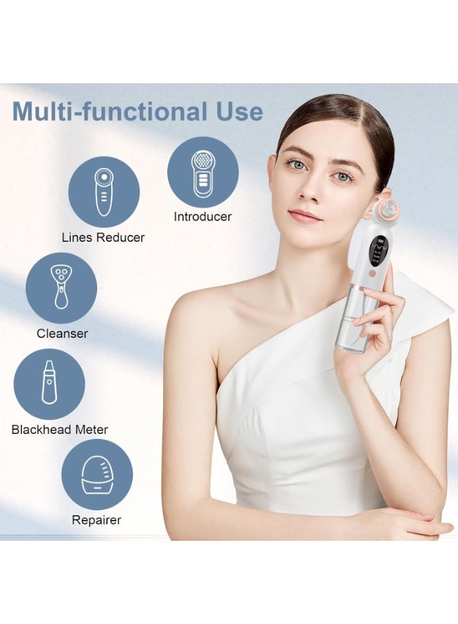 Electric Facial Oil Suction & Pore Cleaner Device, Blackhead Remover with Mini Water Bubble System, USB Rechargeable Deep Pore Cleaning Tool with Multiple Modes and Suction Heads - Image 5