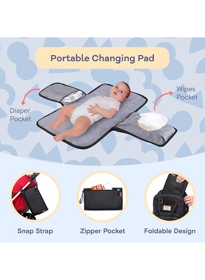 روفالينو حقيبة ظهر لتغيير حفاضات الأطفال من روفالينو، حقيبة ظهر محايدة متعددة الاستخدامات، حقيبة ظهر كبيرة للسفر مع وسادة تغيير محمولة، وأحزمة لعربة الأطفال، وحافظة لهاية، وجيوب معزولة - Image 2