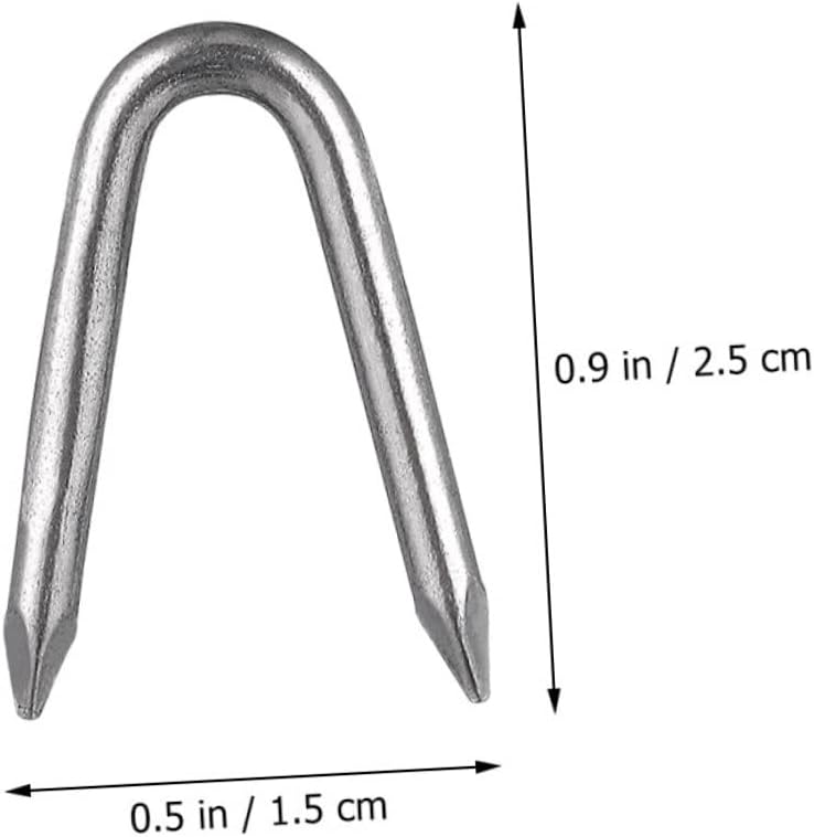 حديقة U مسامير الأوتاد 50 قطعة مشابك سياج الأسلاك الحديدية لسهولة التركيب وإصلاح الشبكة - Image 3