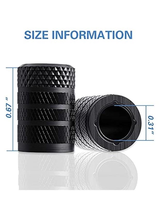 Generic Tire Valve Stem Caps, Black, 4 pcs/Pack, Anodized Aluminum Tire Valve Cap Set, Corrosion Resistant, Universal Stem Covers for Cars Trucks Motorcycles SUVs and Bikes  - Image 4