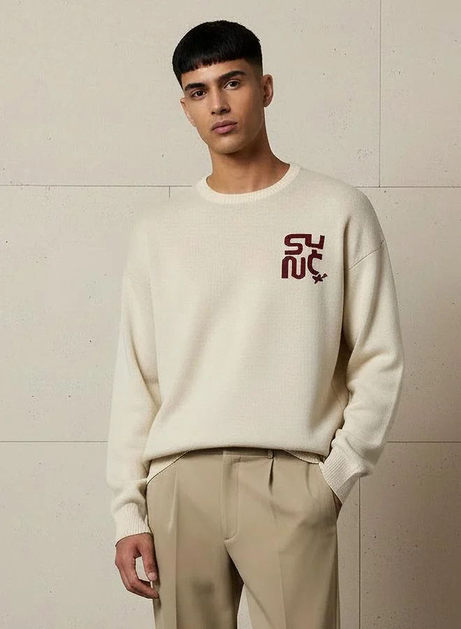 Splash FAV Men Crew Neck Jacquard Sweater