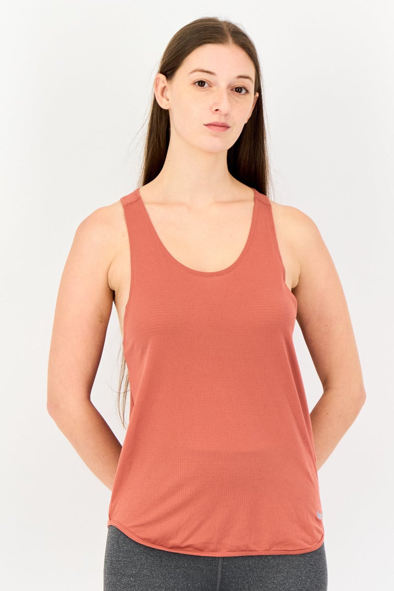Nike Women Dri-Fit Sleeveless Training Tank Top, Rust - Image 1
