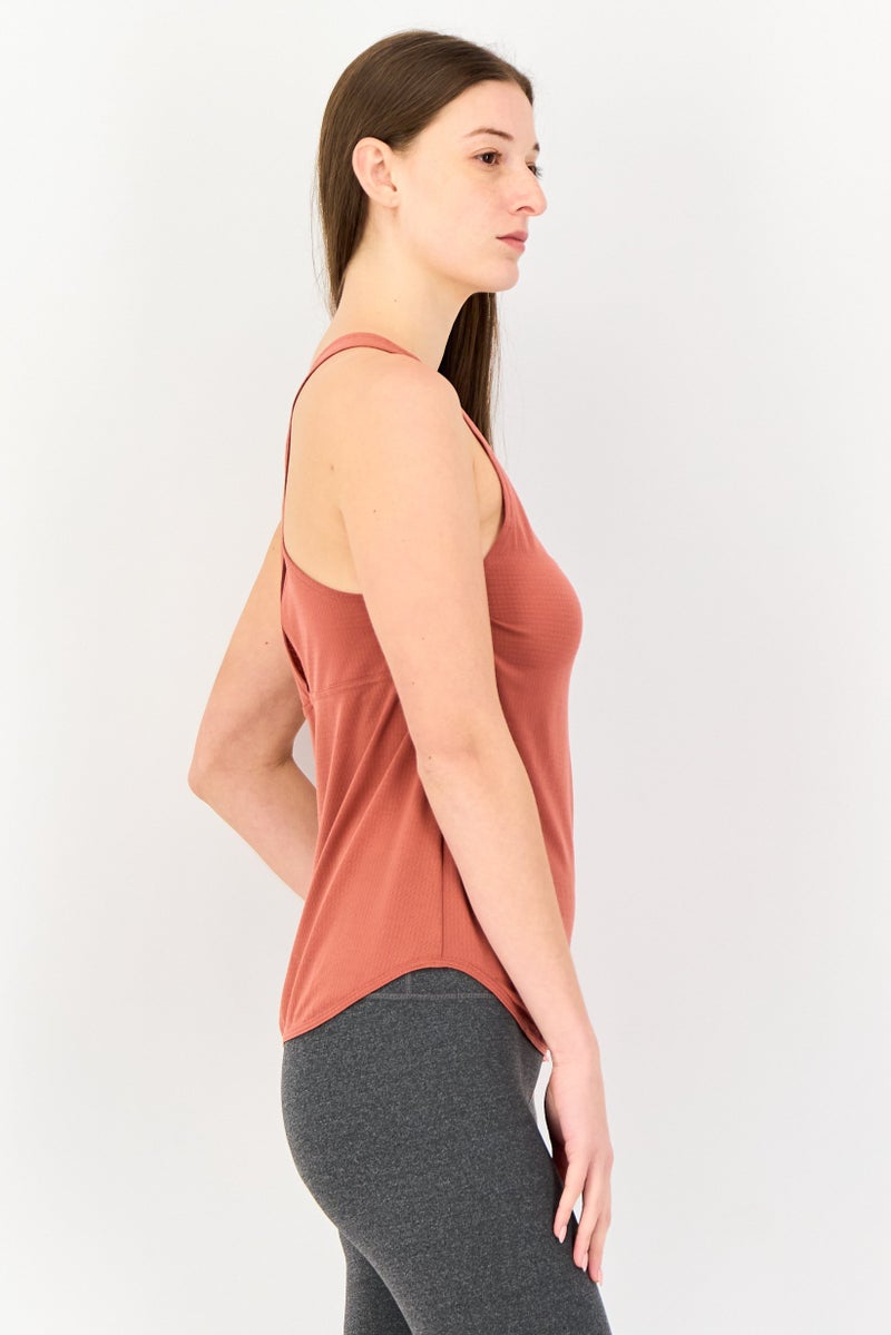 Nike Women Dri-Fit Sleeveless Training Tank Top, Rust - Image 4