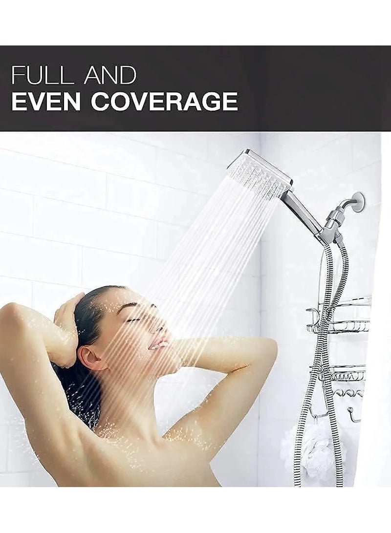 Handheld Shower Head with 6 Spray Modes, High-Pressure Water Saving, Chlorine & Hard Water Filtration, 1.5m Hose & Adjustable Bracket – Ideal for Hair Loss, Dry Skin & Bathroom - Image 5