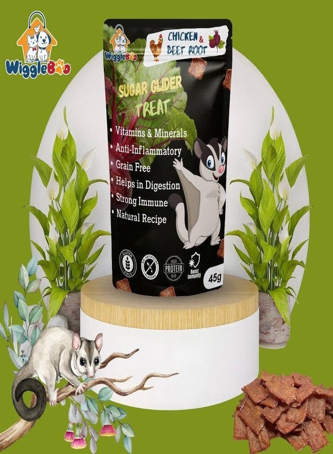 WiggleBoo مكافآت ويغل بو بالدجاج والشمندر السكرية | تدعم جهاز المناعة والهضم | وجبات خفيفة صحية مقرمشة (دجاج وشمندر 45 غرام) - Image 3
