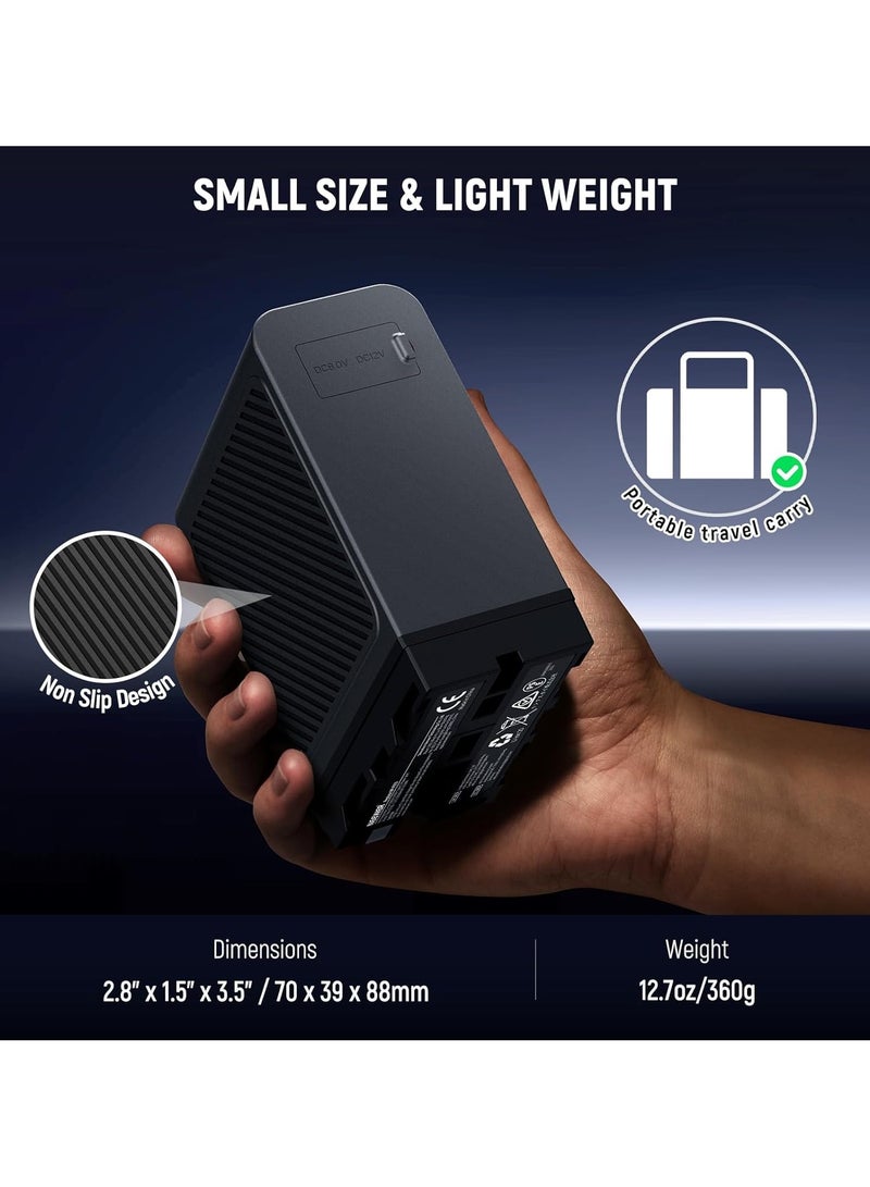 NEEWER NW-F970D 10500mAh Rechargeable Battery with Type-C DC Power Port | Compatible with Sony NP-F970, LED Video Lights, Field Monitors & Cameras - Image 5