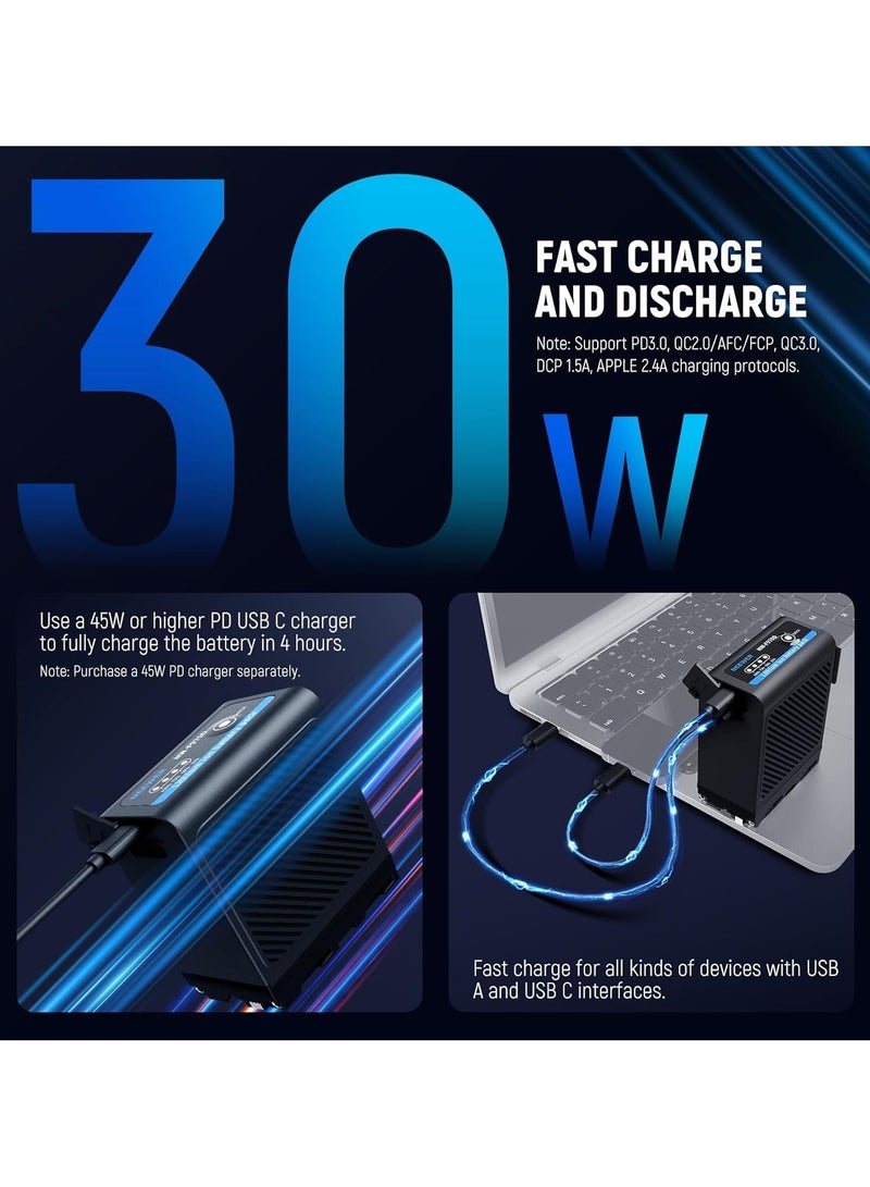 NEEWER NW-F970D 10500mAh Rechargeable Battery with Type-C DC Power Port | Compatible with Sony NP-F970, LED Video Lights, Field Monitors & Cameras - Image 2
