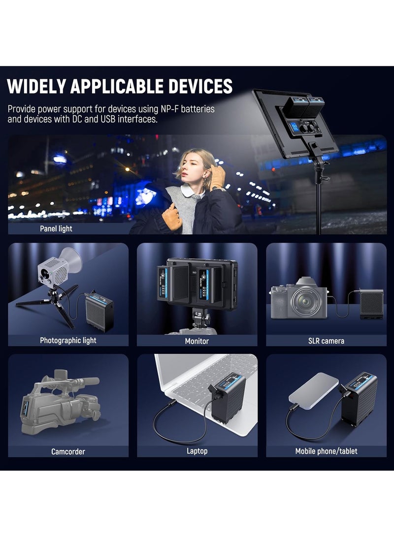 NEEWER NW-F970D 10500mAh Rechargeable Battery with Type-C DC Power Port | Compatible with Sony NP-F970, LED Video Lights, Field Monitors & Cameras - Image 4