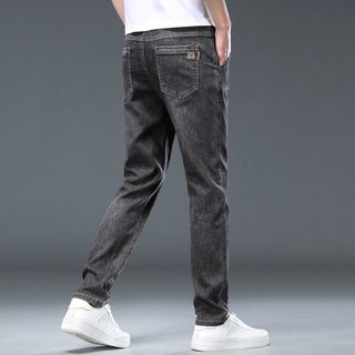 High Quality Jeans Mens Spring and Autumn New Fashion Slim Look Trousers Mens Simple Cotton Elastic Embroidered Straight Leg Pants for Boys 7620 black gray - pzsku/ZEA91FB62658856CB6A70Z/45/1746233614/51e84346-c8be-4223-b8fd-4df8ad70657b