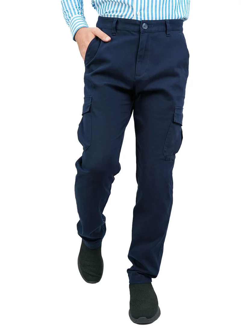 جيوردانو بنطلون رجالي كارغو بقصة مستقيمة مريحة ونسيج مطاطي