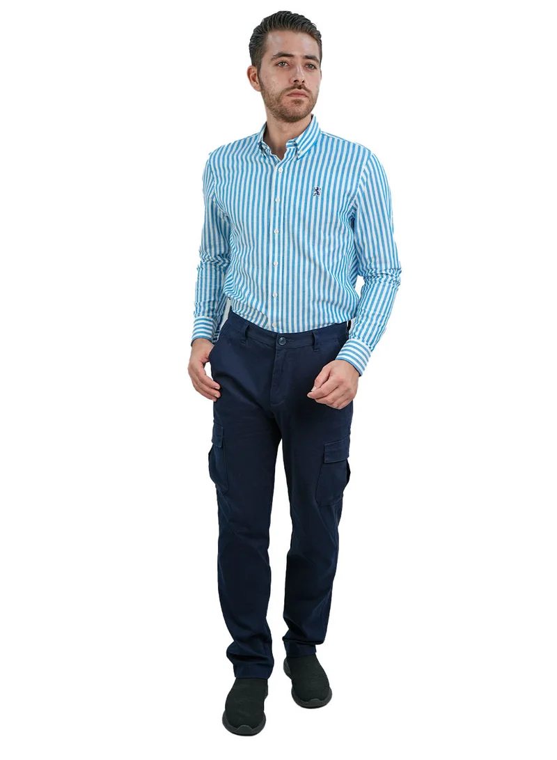 جيوردانو بنطلون رجالي كارغو بقصة مستقيمة مريحة ونسيج مطاطي