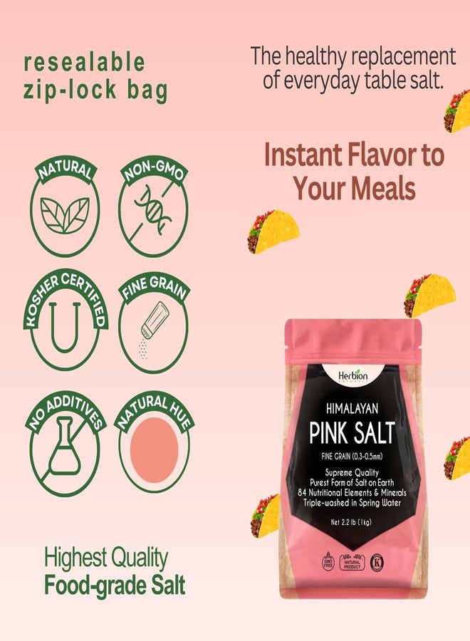 HERBION Naturals Himalayan Pink Salt Pouch Fine Grain, 100% Pure with 84 Minerals for Seasoning, Resealable, Organic, All-Natural Salt, Triple-Washed in Spring Water, Vegan, Kosher Certified - Image 5