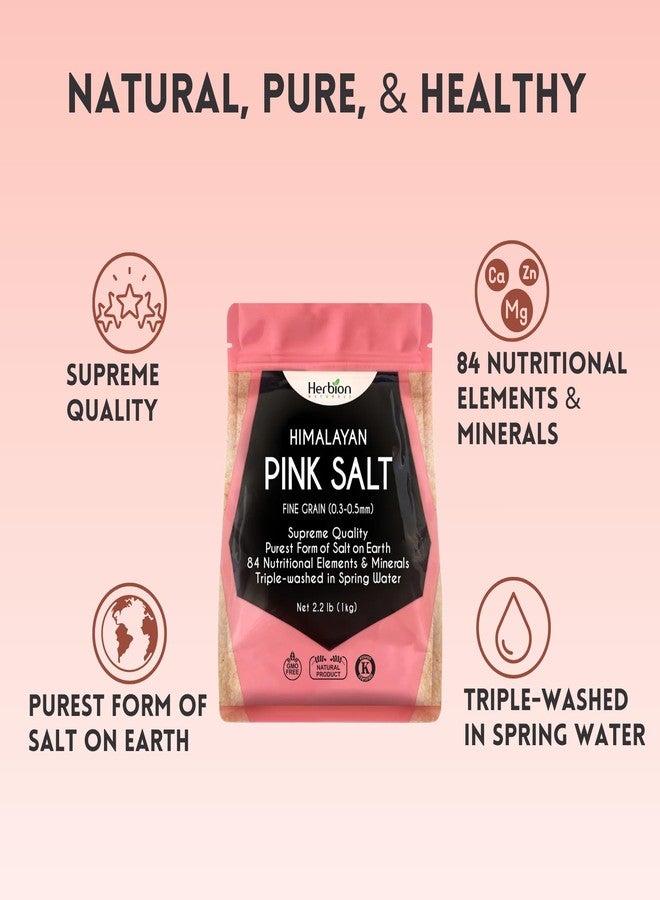 HERBION Naturals Himalayan Pink Salt Pouch Fine Grain, 100% Pure with 84 Minerals for Seasoning, Resealable, Organic, All-Natural Salt, Triple-Washed in Spring Water, Vegan, Kosher Certified - Image 3