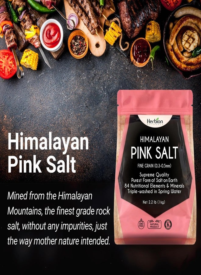HERBION Naturals Himalayan Pink Salt Pouch Fine Grain, 100% Pure with 84 Minerals for Seasoning, Resealable, Organic, All-Natural Salt, Triple-Washed in Spring Water, Vegan, Kosher Certified - Image 2