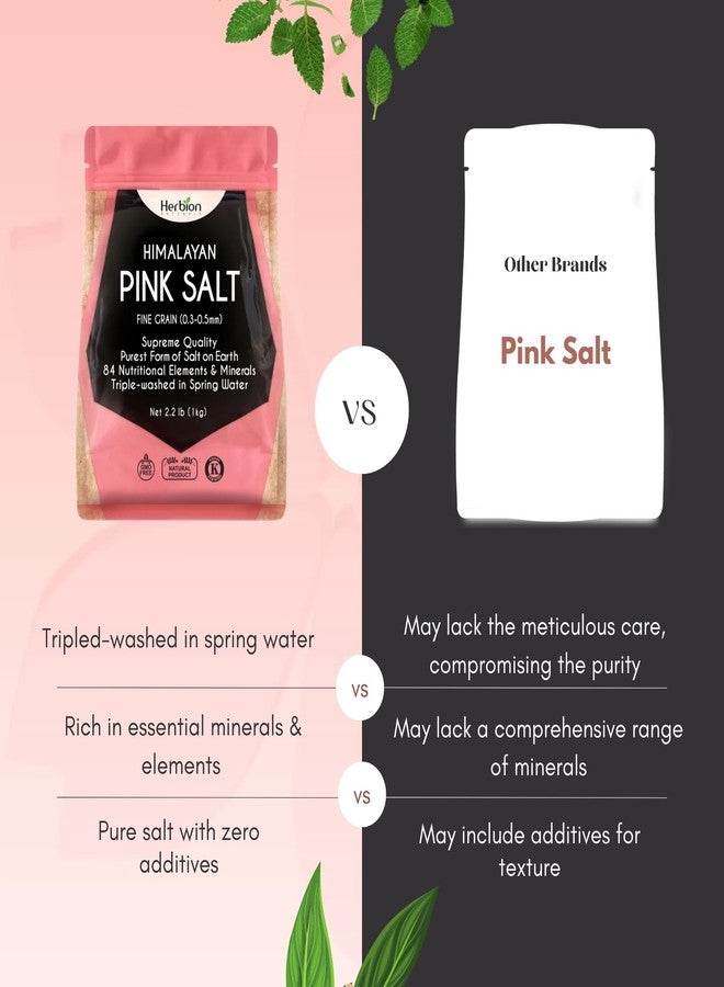 HERBION Naturals Himalayan Pink Salt Pouch Fine Grain, 100% Pure with 84 Minerals for Seasoning, Resealable, Organic, All-Natural Salt, Triple-Washed in Spring Water, Vegan, Kosher Certified - Image 4