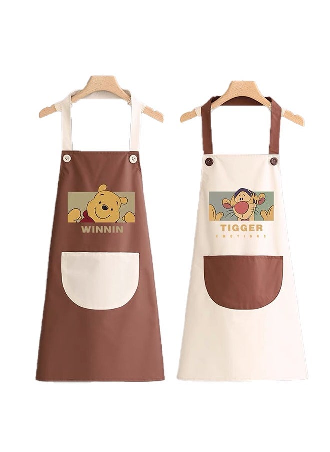 Lemon Chef Apron for Women Men , Adjustable Kitchen Chef Apron，Restaurant Apron with Pocket for Cooking Baking Gardening (2pack)  - Image 1