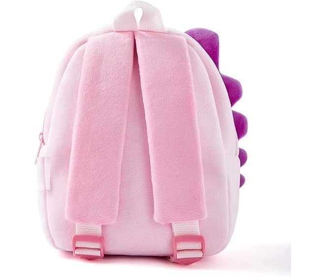 Blue Tree School Bag for Cute Kids for (1-5 Years), Nursery Soft Plush Pink Dinosour Bag for toddlers, Mini Travel Animal Backpack for Boys and Girls - Image 4