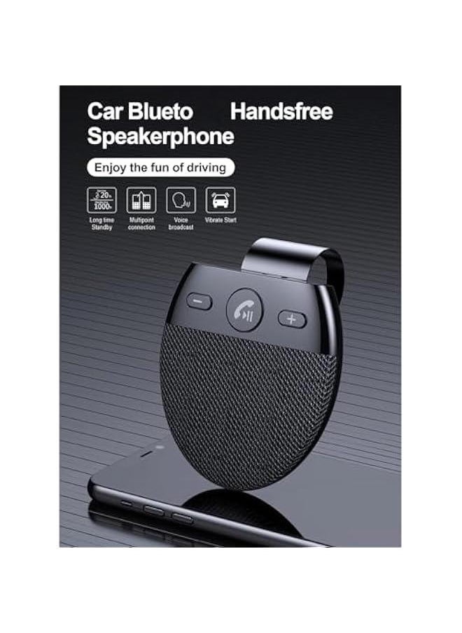 Generic - Hands Bluetooth for Cell Phone Car Kit - Bluetooth 5.0 Car Speaker with CVC8.0 Double Noise Reduction Technology, Support Siri Voice Guidance Receiver for Car Handsfree - Image 1