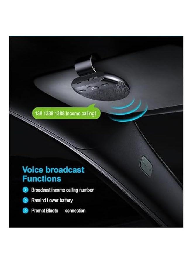 Generic - Hands Bluetooth for Cell Phone Car Kit - Bluetooth 5.0 Car Speaker with CVC8.0 Double Noise Reduction Technology, Support Siri Voice Guidance Receiver for Car Handsfree - Image 1