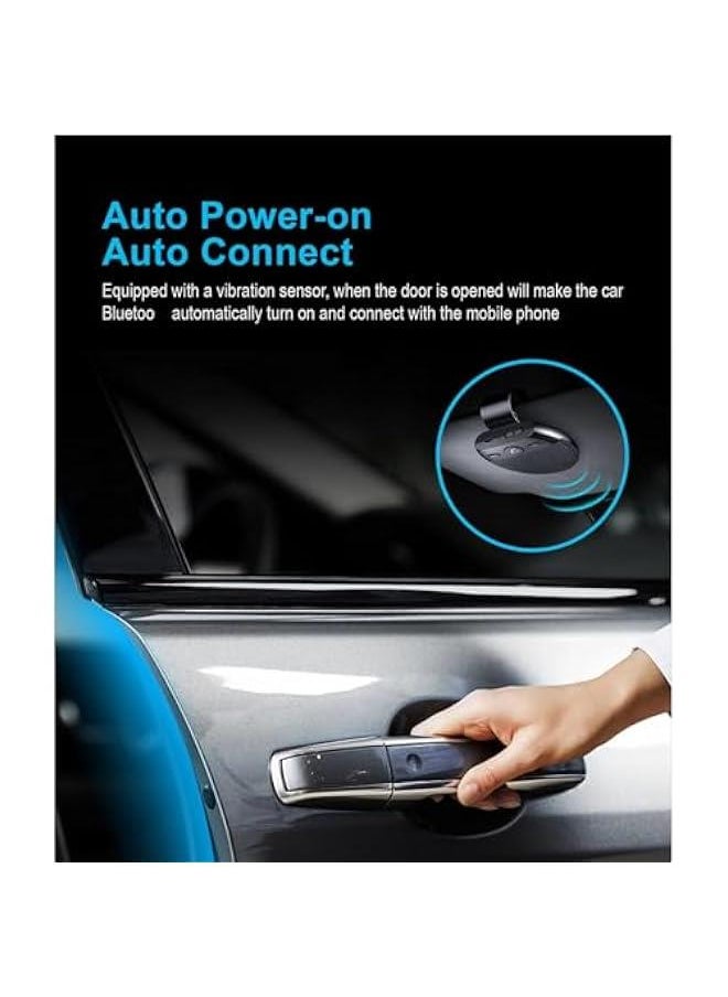 Generic - Hands Bluetooth for Cell Phone Car Kit - Bluetooth 5.0 Car Speaker with CVC8.0 Double Noise Reduction Technology, Support Siri Voice Guidance Receiver for Car Handsfree - Image 1