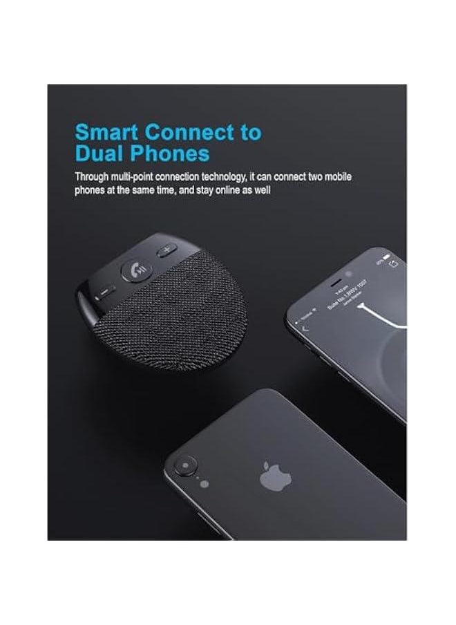 Generic - Hands Bluetooth for Cell Phone Car Kit - Bluetooth 5.0 Car Speaker with CVC8.0 Double Noise Reduction Technology, Support Siri Voice Guidance Receiver for Car Handsfree - Image 1