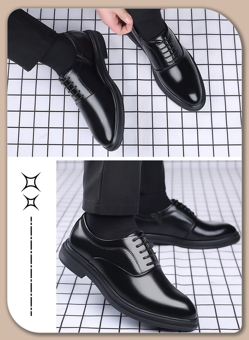 Moovant Men's Formal Leather Shoes, Flexible Non-Deforming, Comfortable Stylish Travel and Work Shoes  - Image 3