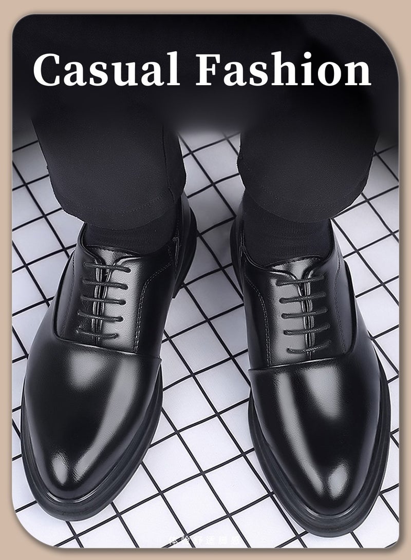 Moovant Men's Formal Leather Shoes, Flexible Non-Deforming, Comfortable Stylish Travel and Work Shoes  - Image 2