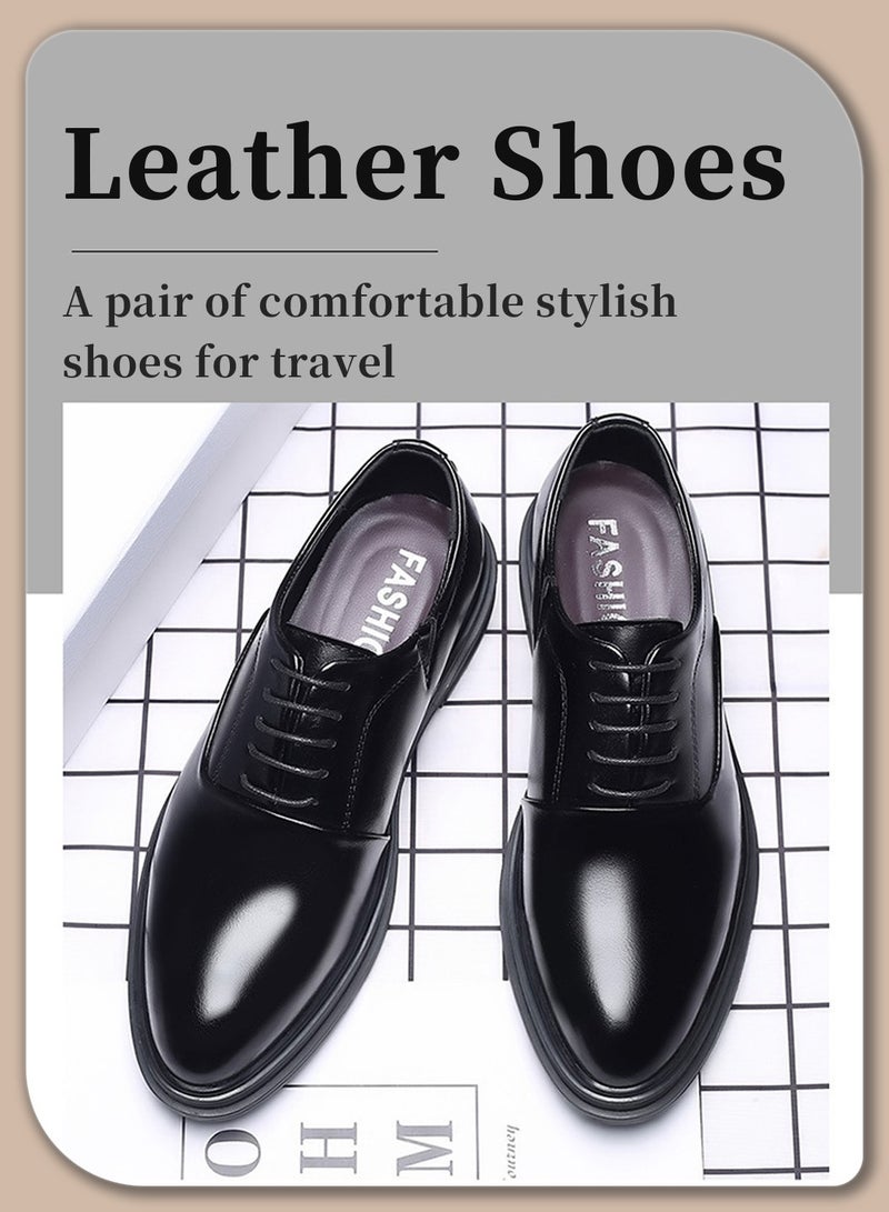 Moovant Men's Formal Leather Shoes, Flexible Non-Deforming, Comfortable Stylish Travel and Work Shoes  - Image 4