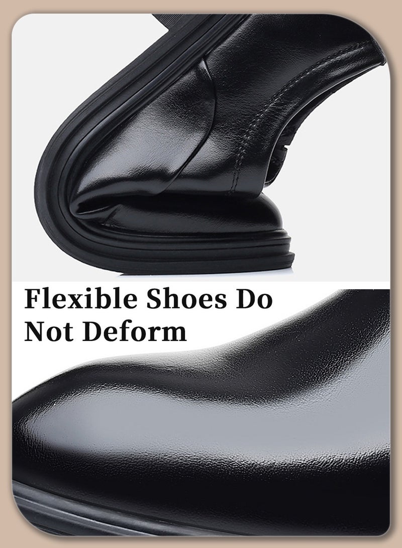 Moovant Men's Formal Leather Shoes, Flexible Non-Deforming, Comfortable Stylish Travel and Work Shoes  - Image 5